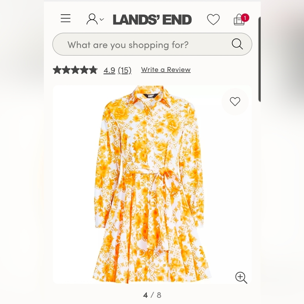 Yellow Floral Women's Dress - Picture 7 of 10